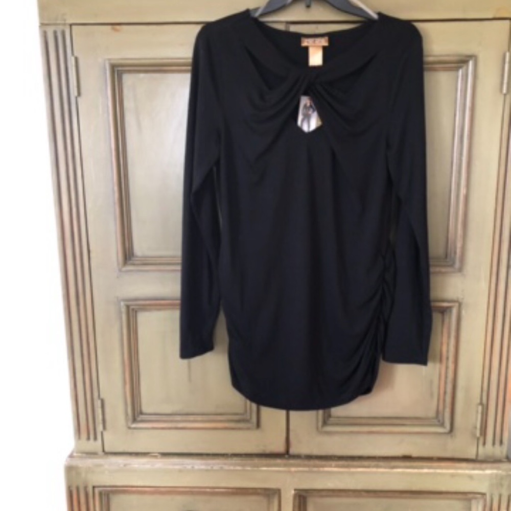 Black long jersey top.
